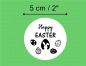 Mobile Preview: Sticker Aufkleber "Happy EASTER", Osterhase Ostereier, schwarz weiß 5 cm